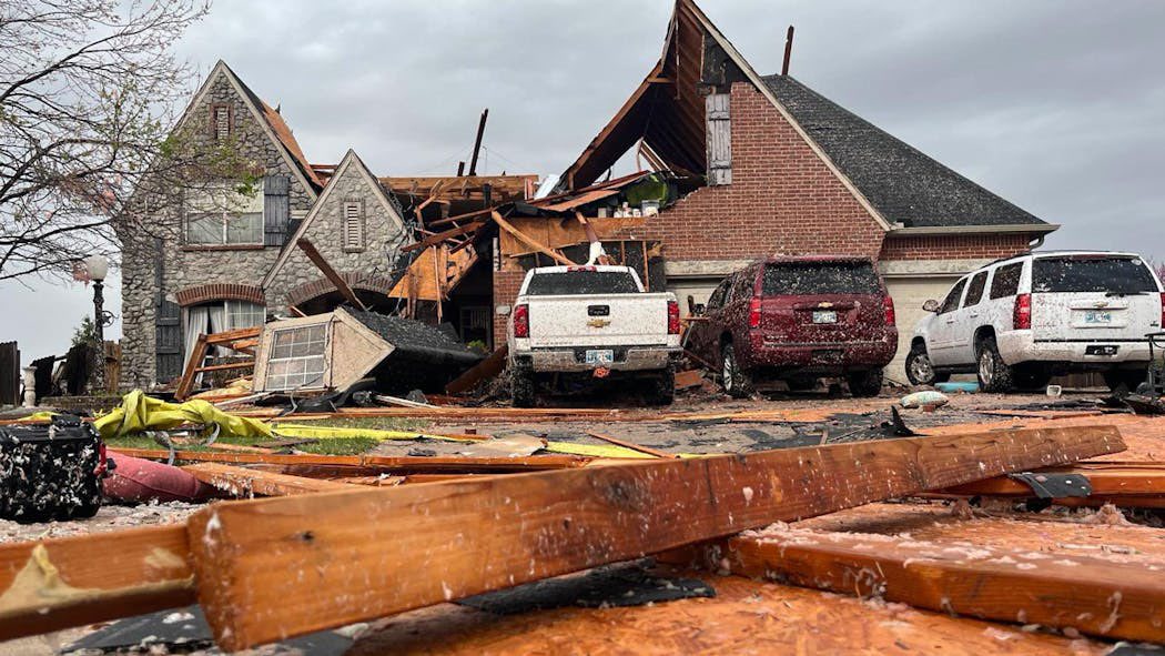 Storm damage roof inspection in Oklahoma