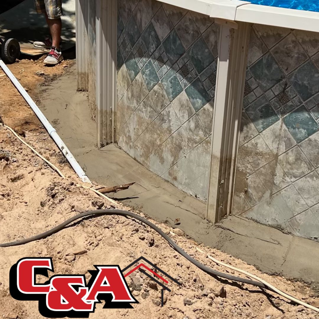 Pool installation base and framing preparation